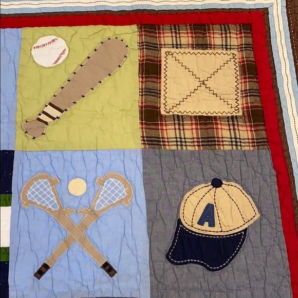 Pottery Barn Kids “JV Sports” nursery quilt - Picture 6 of 9